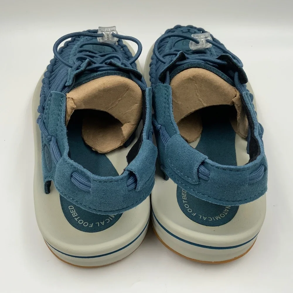 Keen Uneek Blue Woven Cord Sandals Men 8 Womens 9.5 Outdoor Hybrid Shoes 1026874